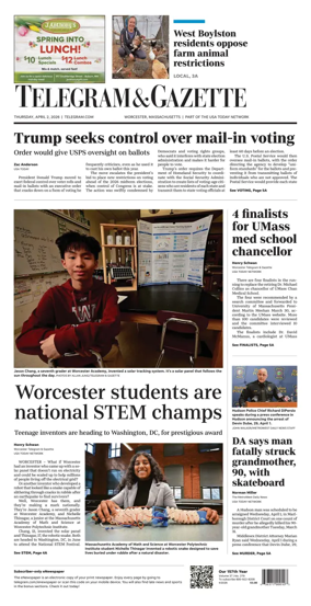 Cover of Telegram & Gazette