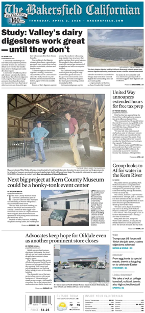 Cover of The Bakersfield Californian