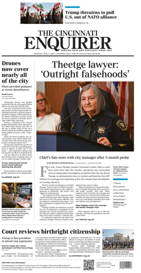 Cover of The Cincinnati Enquirer