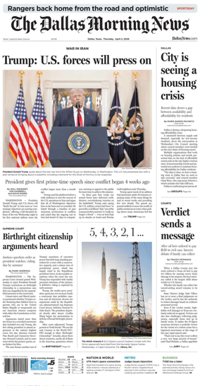 Cover of The Dallas Morning News