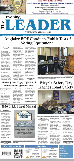 Cover of The Evening Leader