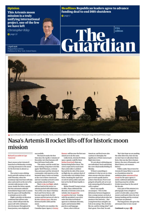 Cover of The Guardian (USA)