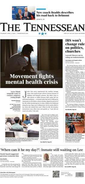 Cover of The Tennessean