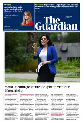 Cover of The Guardian Australia