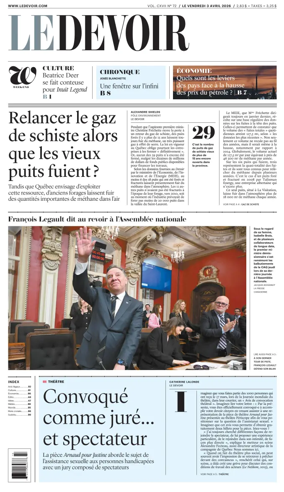 Cover of Le Devoir
