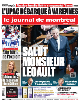 Cover of Le Journal de Montreal