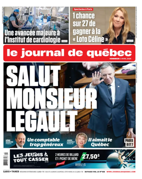 Cover of Le Journal de Quebec
