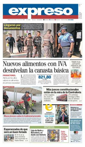 Cover of Diario Expreso