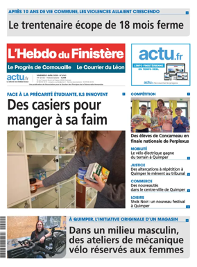 Cover of L'Hebdo du Finistere - Le Progres de Cornouaille Le Courrier du Leon
