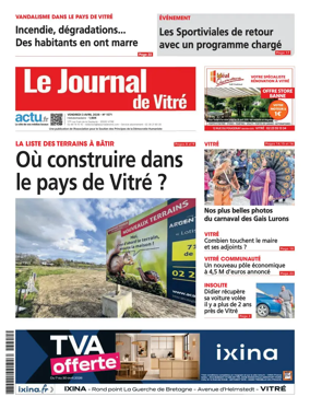 Cover of Le Journal de Vitre