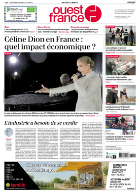 Cover of Ouest France (Cholet)