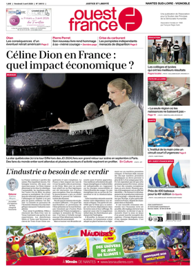 Cover of Ouest France (Nantes / Sud-Loire / Vignoble)