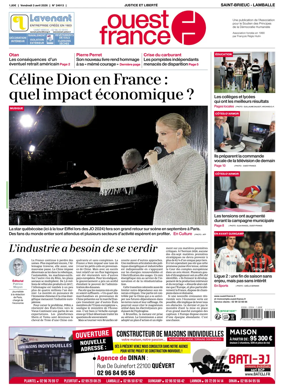 Cover of Ouest-France (Saint-Brieuc Lamballe)