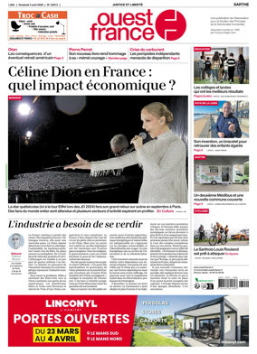 Cover of Ouest France (Sarthe)