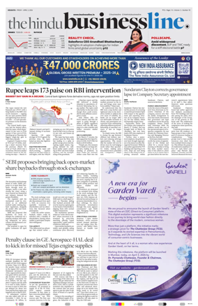 Cover of BusinessLine (Kolkata)