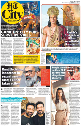 Cover of Hindustan Times (Lucknow) - Live