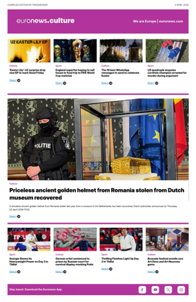 Cover of Euronews Culture and Sport Compiled Edition