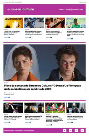 Cover of Euronews Culture and Sport (Portuguese)