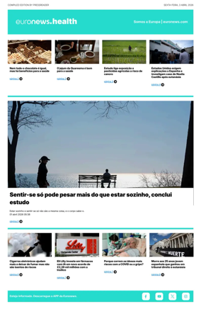Cover of Euronews Health (Portuguese)