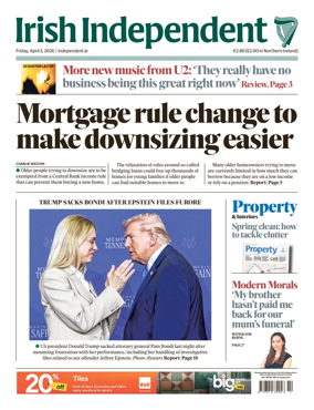 Cover of Irish Independent