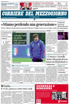 Cover of Corriere del Mezzogiorno (Campania)