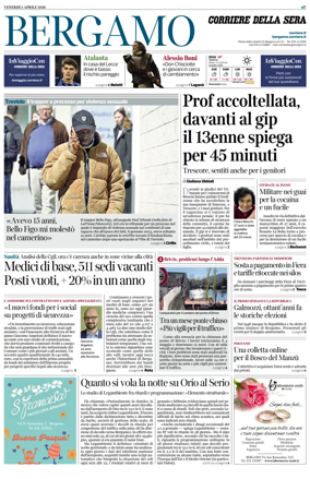 Cover of Corriere della Sera (Bergamo)
