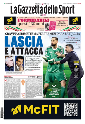 Cover of La Gazzetta dello Sport - Roma