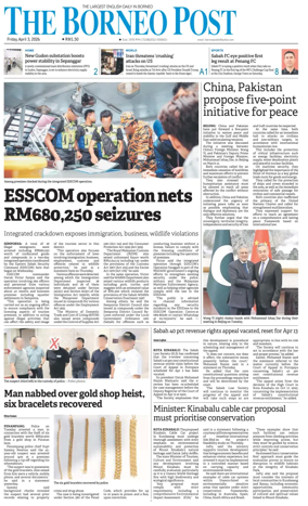 Cover of The Borneo Post (Sabah)