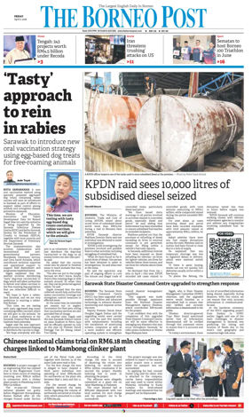 Cover of The Borneo Post (Sarawak)