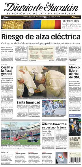 Cover of Diario de Yucatan