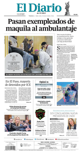 Cover of El Diario de Juarez
