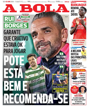 Cover of A BOLA (Portuguese)