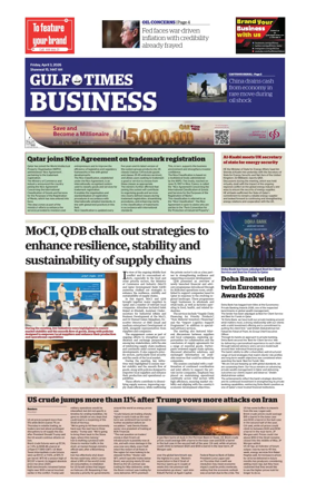 Cover of Gulf Times Business