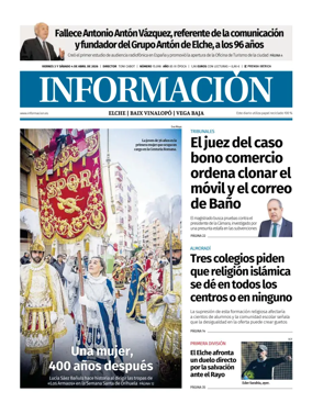 Cover of Diario Informacion (Elche y Vega Baja)