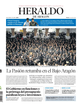 Cover of Heraldo de Aragon
