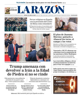Cover of La Razon (Madrid)