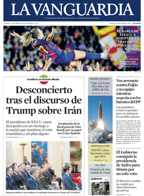 Cover of La Vanguardia (1st Edition)