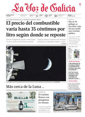 Cover of La Voz de Galicia (Arousa)