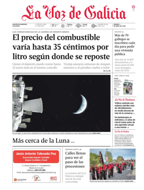 Cover of La Voz de Galicia (Barbanza)