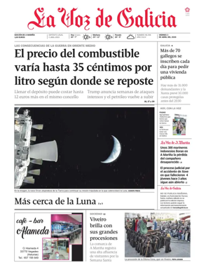 Cover of La Voz de Galicia (Viveiro)