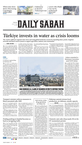 Cover of Daily Sabah (Turkey)
