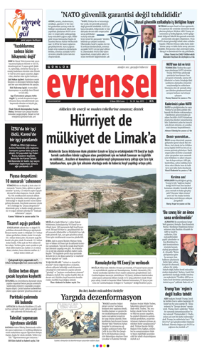Cover of Evrensel Gazetesi