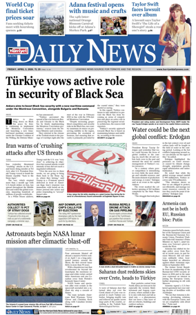 Cover of Hurriyet Daily News & Economic Review