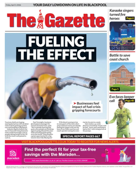Cover of Blackpool Gazette