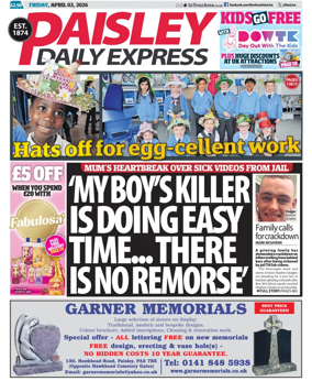 Cover of Paisley Daily Express