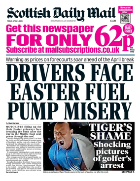 Cover of Scottish Daily Mail