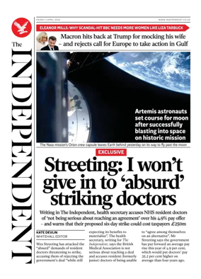 Cover of The Independent