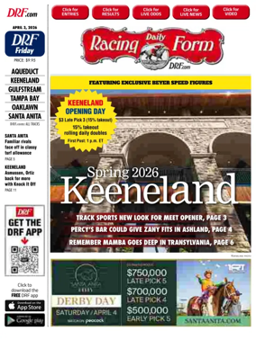 Cover of Daily Racing Form National Digital Edition