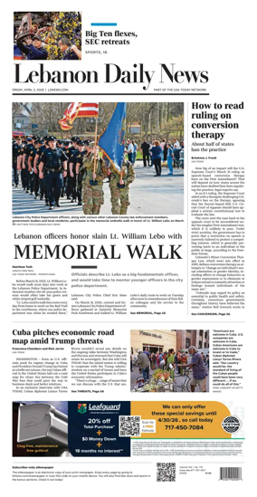 Cover of Lebanon Daily News