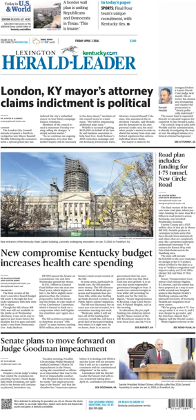 Cover of Lexington Herald-Leader